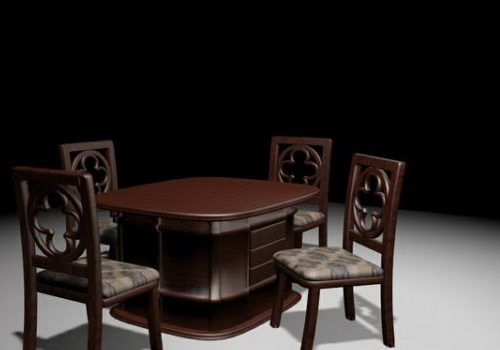 Retro Wood Furniture Dining Set