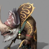 Rhino Man Chief Game Character