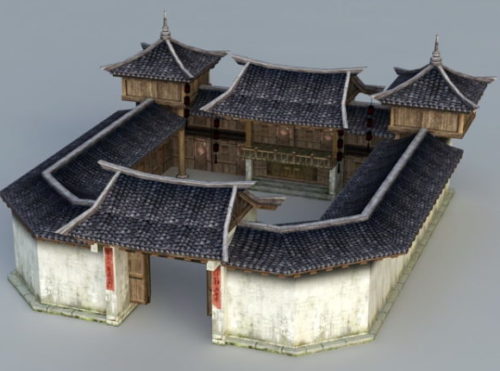 Traditional Building China Courtyard House