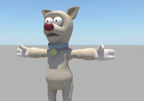 Rigged Cartoon Bear Character