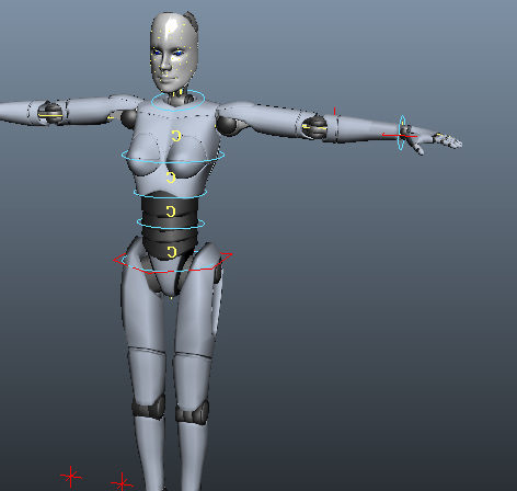 Rigged Female Robot | Characters