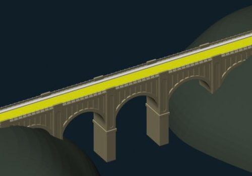 Concrete River Crossing Bridge