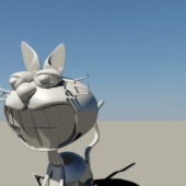 Robot Cat Cartoon Character