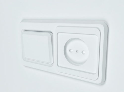 Plastic Rocker Switch With Outlet