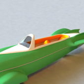 Rocket Car Lowpoly Design