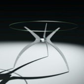 Furniture Round Glass Kitchen Table