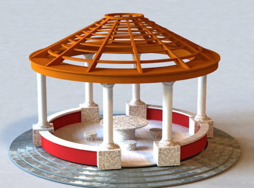 Modern Round Pavilion Structure
