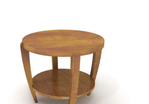 Round Wood End Table Furniture
