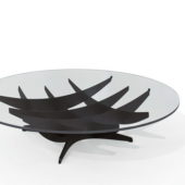 Modernism Round Glass Tea Table Furniture