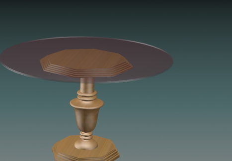 Round Glass Top Classic Dining Table