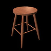 Round Wood Bar Chair Stool Furniture