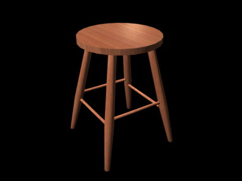 Round Wood Bar Chair Stool Furniture, Round Wooden Bar Stools