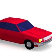 Ruby Red Lowpoly Car