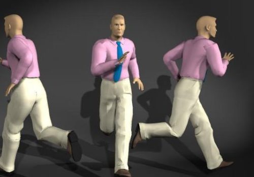 Running Pose Business Man | Characters