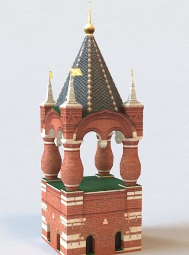 Russia Ancient Red Tower Building