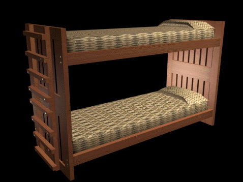 Rustic Woodn Bunk Bed