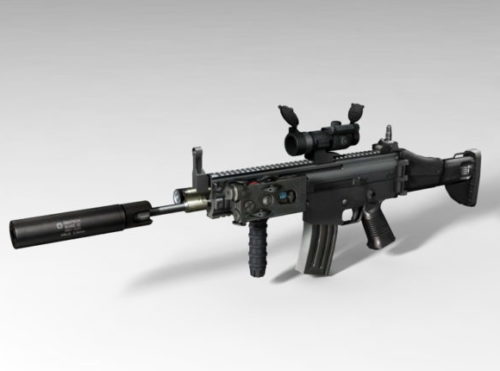 Scar-h Rifle Gun Weapon
