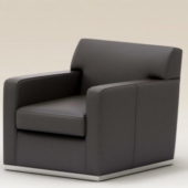 Grey Saddle Leather Furniture Club Chair