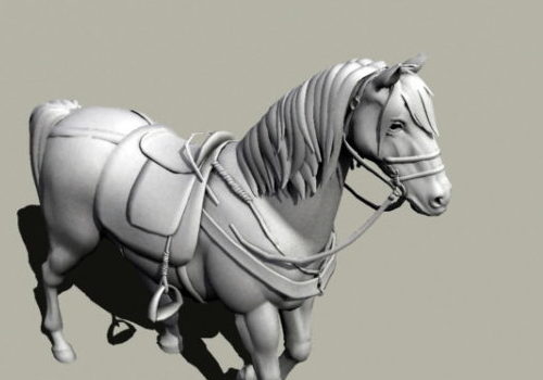 Saddled Horse Animal Rigged