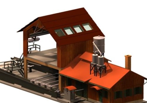 Industrial Sawmill Workshop Building