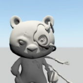 Scary Bear Cartoon Character