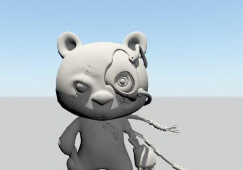 Scary Bear Cartoon Character