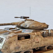 Sci-fi Armored Military Tank Vehicle