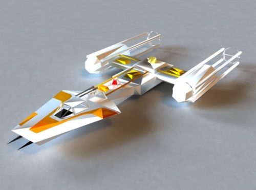Sci-fi Shuttle Craft Spaceship