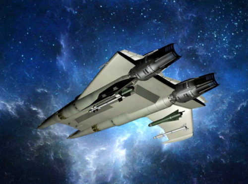 Sci-fi Aircraft Space Fighter Ship