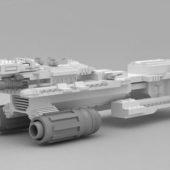 Sci-fi Warship Aircraft