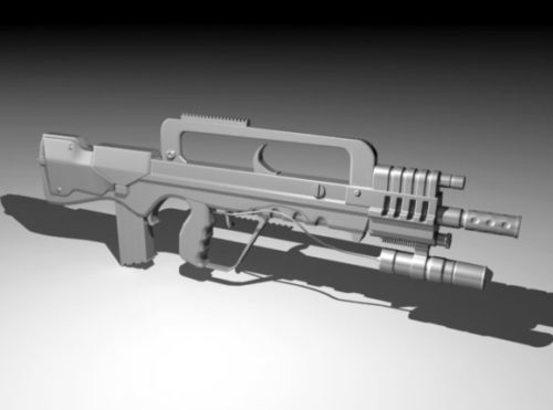 Military Sci-fi Assault Rifle Gun