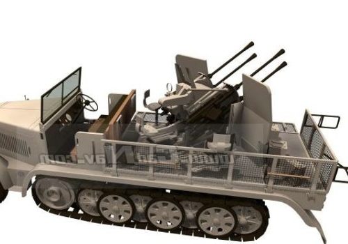 Military Sd.kfz.7 Half-track Artillery Tractor