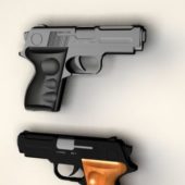 Semi Auto Pistol Gun Weapon