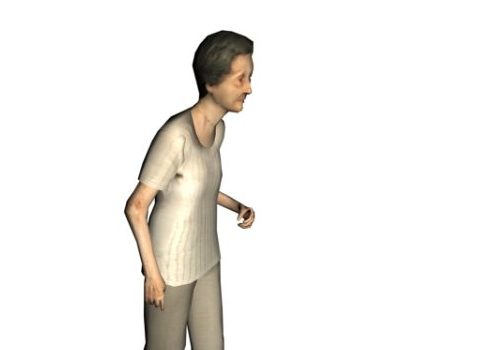 Old Woman Walking Character Characters