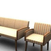 Strip Pattern Settee And Sofa Furniture