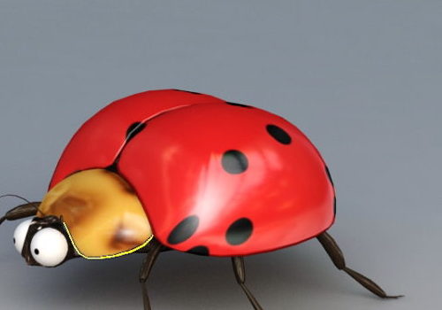 Seven-spotted Cartoon Ladybug