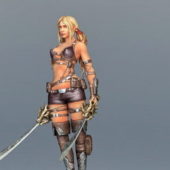Beauty Fantasy Warrior Girl Character