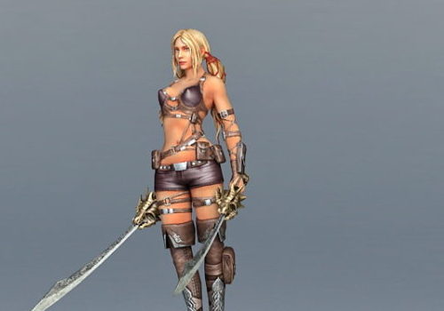 Beauty Fantasy Warrior Girl Character
