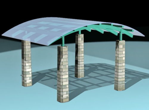 Gazebo Canopy Stone Column