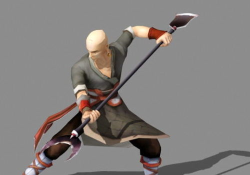 Shaolin Warrior Monk Game Character