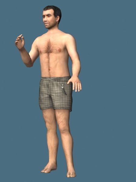 Shirtless Man Rigged | Characters