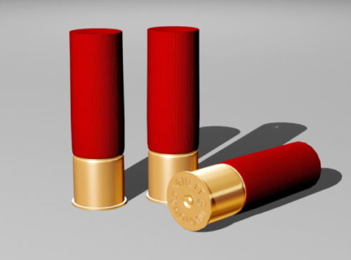 Shotgun Bullet Shell 3D Model - .Max - 123Free3DModels