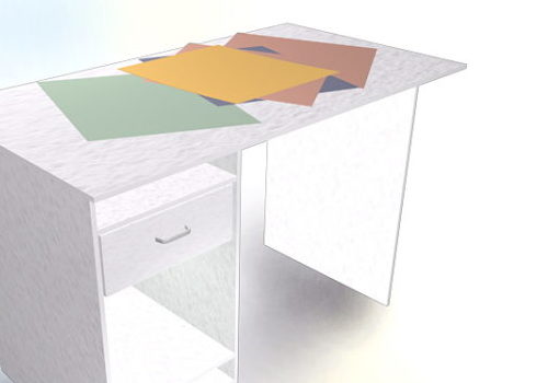 Simple Furniture White Office Table