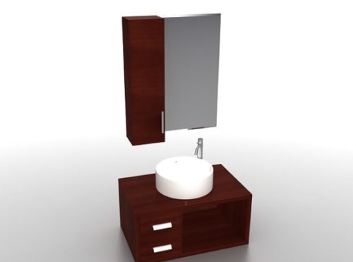 Home Single Sink Bathroom Vanity Sets Free 3d Max Model Max