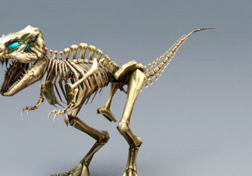 Skeletal T-rex Bones
