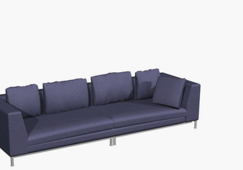 Slate Blue Cloth Sofa Settee | Furniture