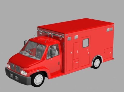 Small Fire Truck Red Model