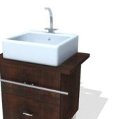Modern Wood Bathroom Vanity Cabinet