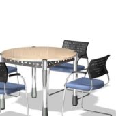 Furniture Round Meeting Table Chairs