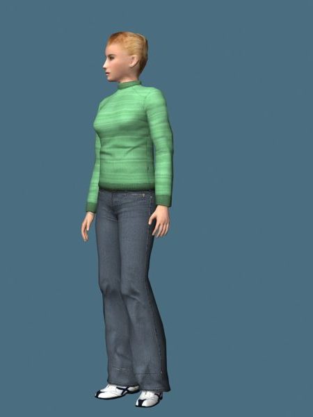 Smart Casual Lady Rigged | Characters